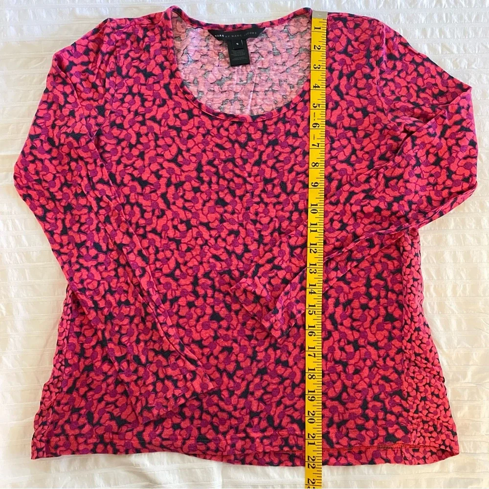 2/$15 MixMatch Marc by Marc Jacobs Pink Floral Silk Cotton Mix Top Size S - Picture 5 of 7